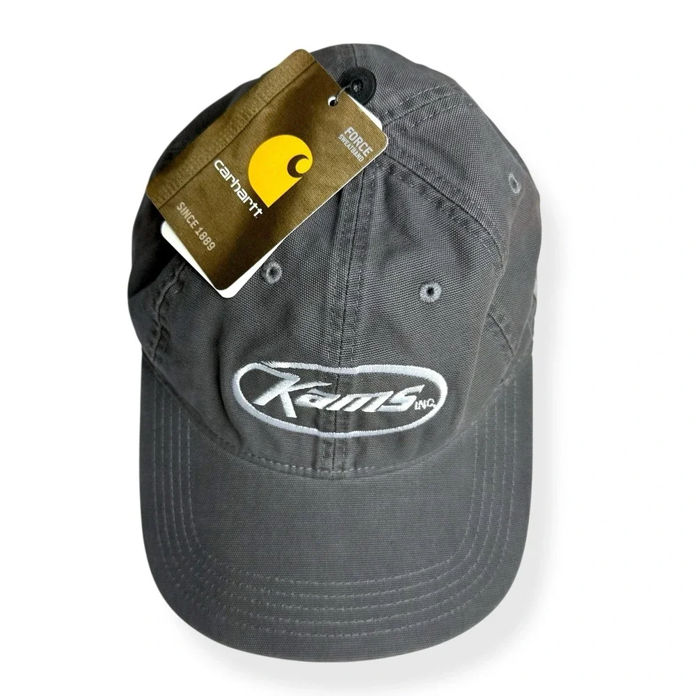 NEW Carhartt Men's Cotton Canvas Hat Adjustable Baseball‎ Cap Gray *Company Logo